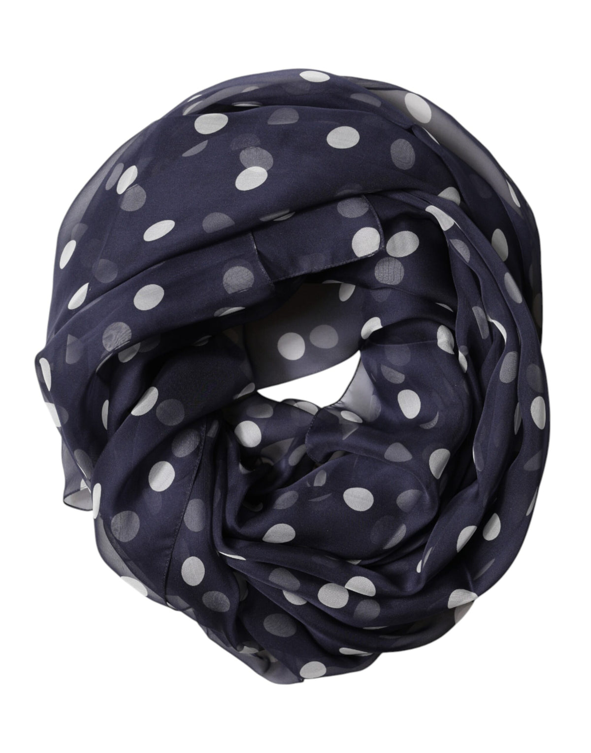 Châle/écharpe en soie à pois bleus Dolce &amp; Gabbana, 205 cm x 132 cm