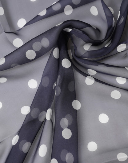 Châle/écharpe en soie à pois bleus Dolce &amp; Gabbana, 205 cm x 132 cm