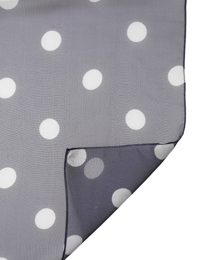 Châle/écharpe en soie à pois bleus Dolce &amp; Gabbana, 205 cm x 132 cm