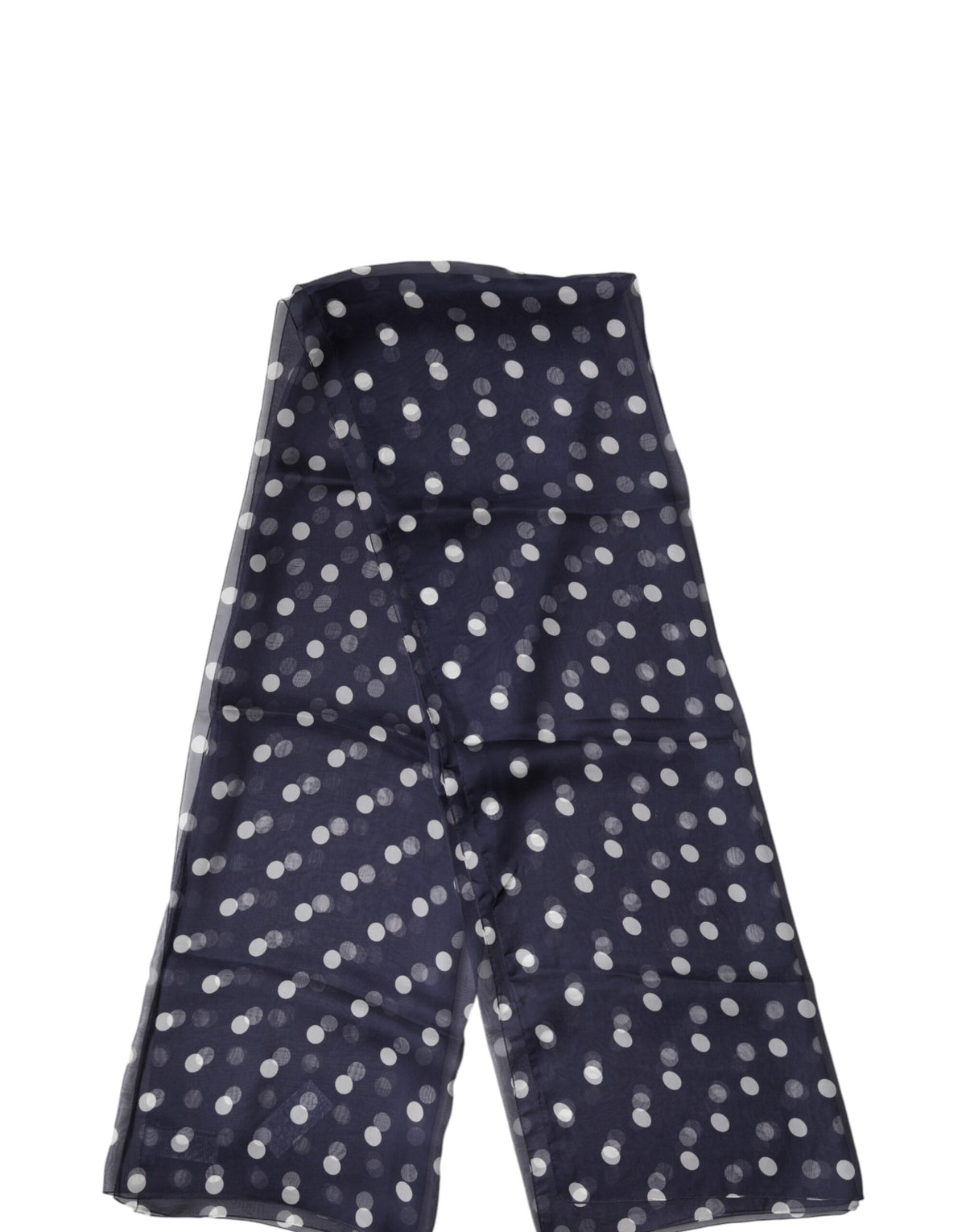 Châle/écharpe en soie à pois bleus Dolce &amp; Gabbana, 205 cm x 132 cm