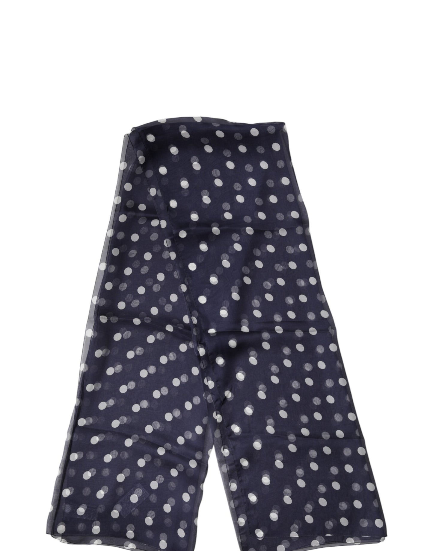 Châle/écharpe en soie à pois bleus Dolce &amp; Gabbana, 205 cm x 132 cm
