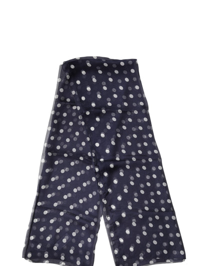 Châle/écharpe en soie à pois bleus Dolce &amp; Gabbana, 205 cm x 132 cm
