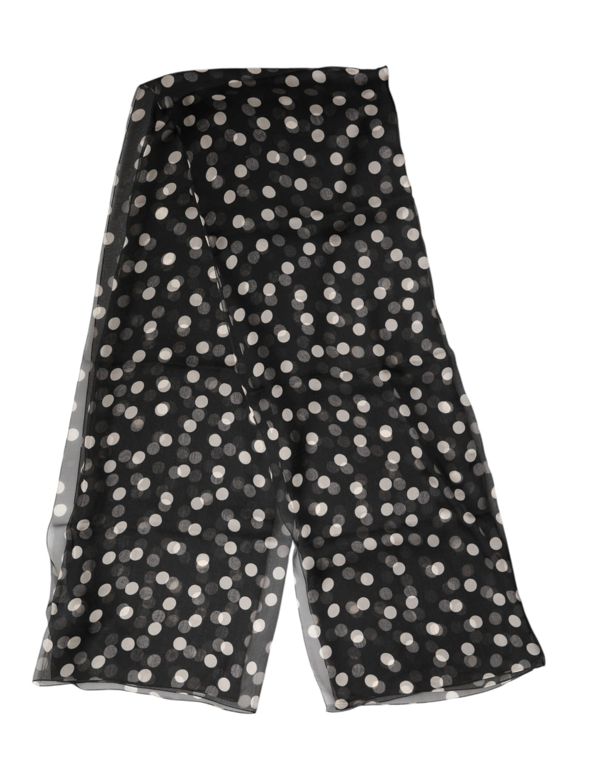 Châle Dolce &amp; Gabbana en soie à pois noirs, 205 cm x 137 cm