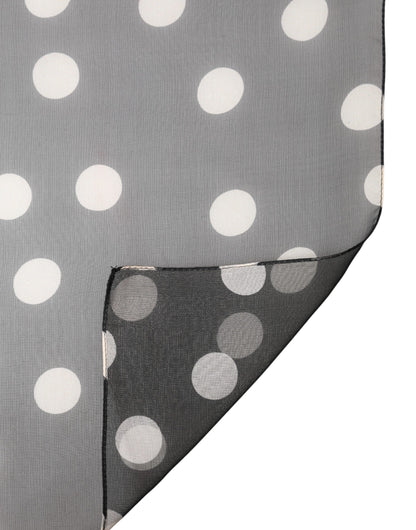 Châle Dolce &amp; Gabbana en soie à pois noirs, 205 cm x 137 cm