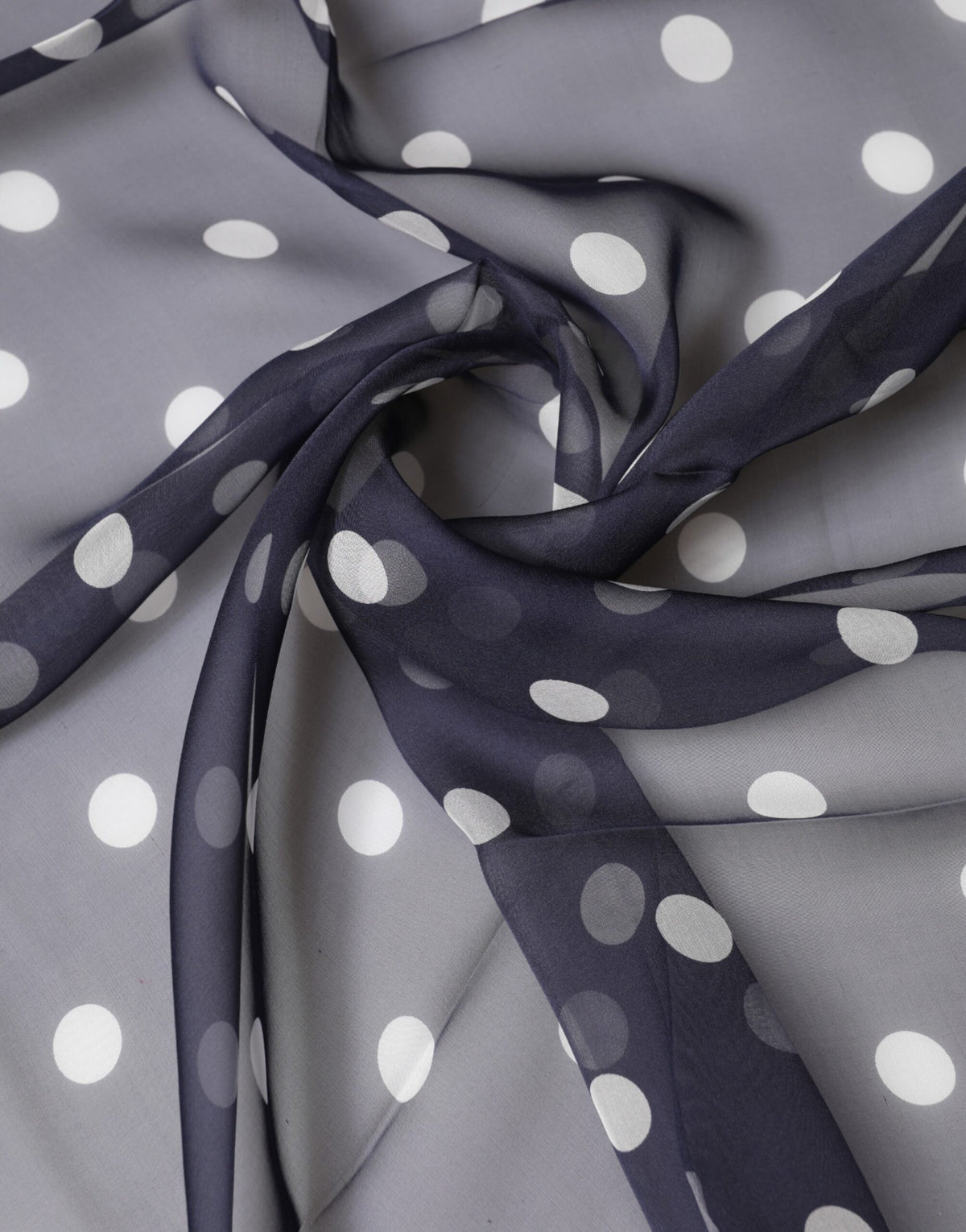 Foulard carré en soie à pois bleus Dolce &amp; Gabbana, 91,5 cm x 89,5 cm
