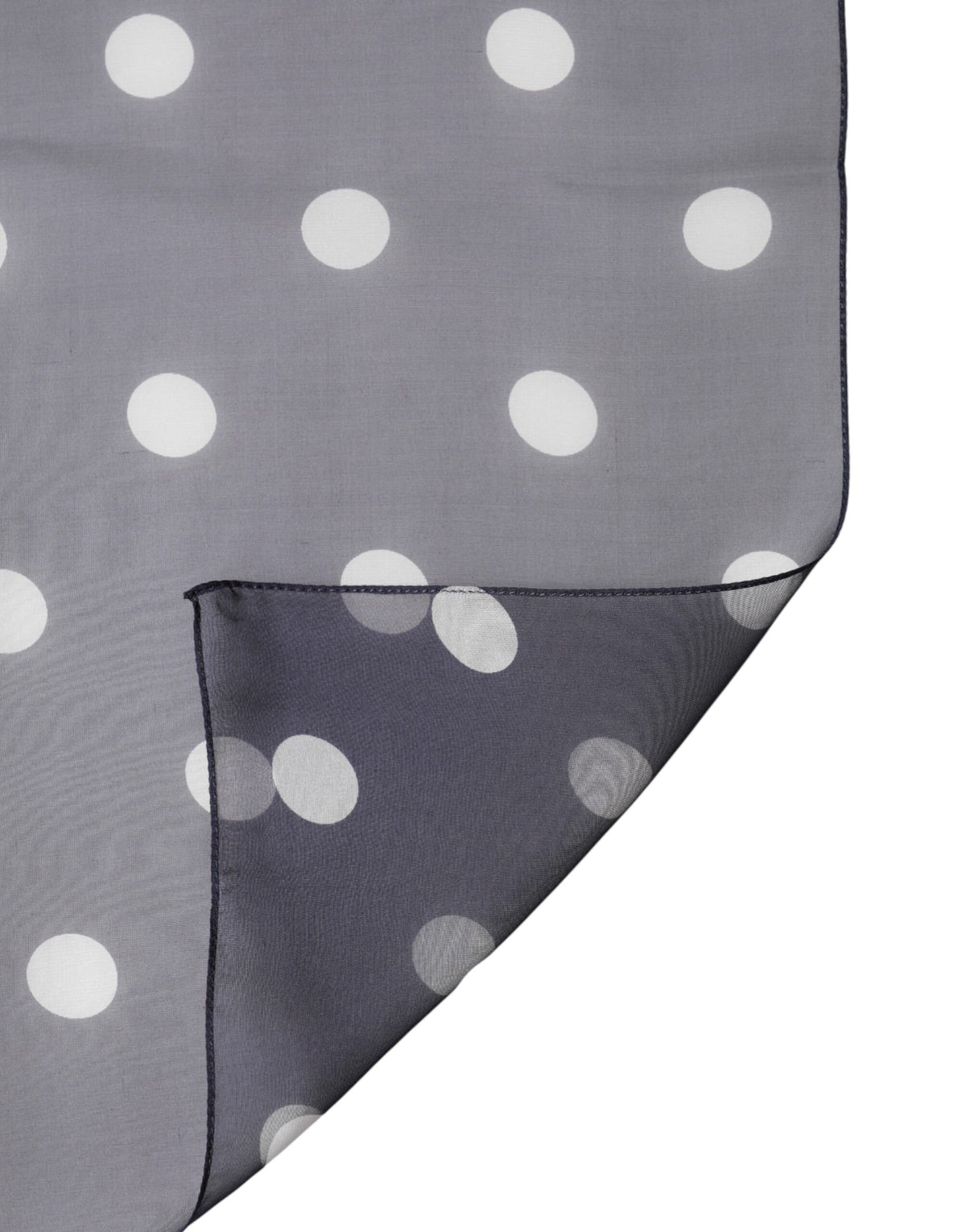 Foulard carré en soie à pois bleus Dolce &amp; Gabbana, 91,5 cm x 89,5 cm