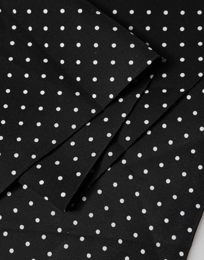 Foulard Dolce &amp; Gabbana à pois noirs, 133,5 cm x 12,5 cm