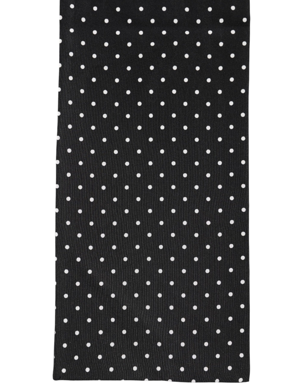 Foulard Dolce &amp; Gabbana à pois noirs, 133,5 cm x 12,5 cm