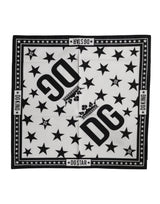 Foulard carré blanc Dolce &amp; Gabbana à imprimé couronne DG, 52 cm x 50,5 cm