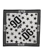Foulard carré blanc Dolce &amp; Gabbana à imprimé couronne DG, 52 cm x 50,5 cm