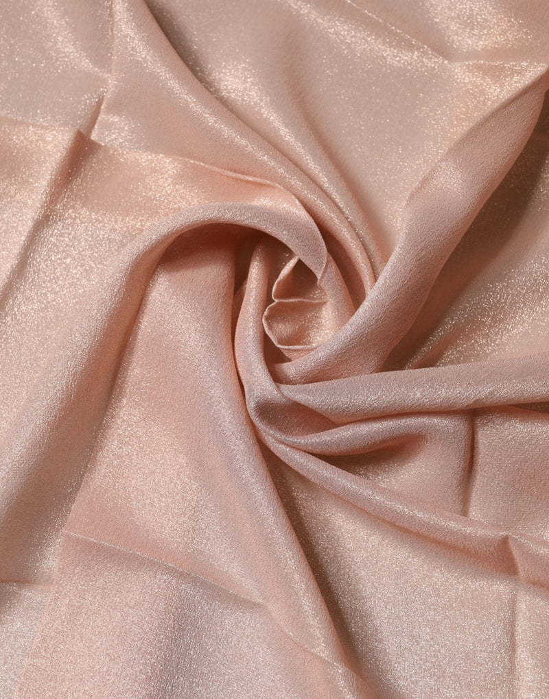 Dolce & Gabbana Light Pink Silk Blend Square Foulard 87.5cm x86.5cm Scarf