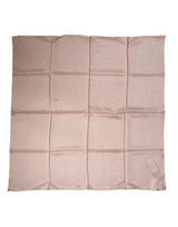 Foulard carré Dolce &amp; Gabbana rose clair en mélange de soie, 87,5 cm x 86,5 cm