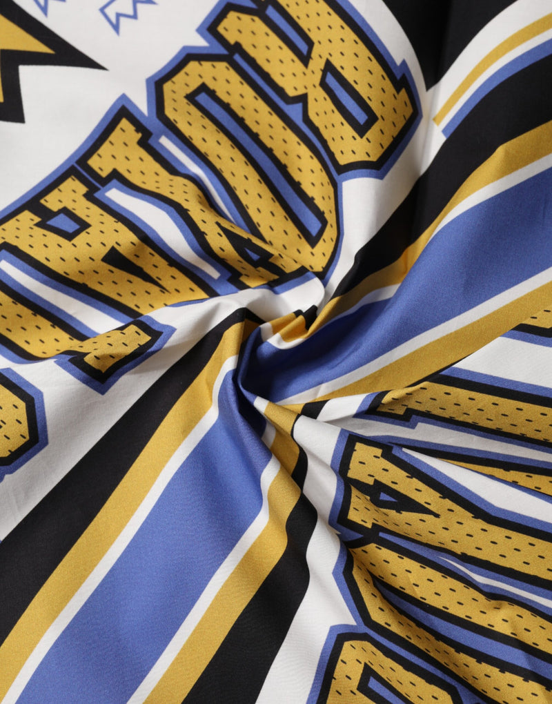 Foulard carré multicolore Dolce &amp; Gabbana DG Royals pour homme, 50 cm x 50 cm