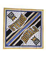 Foulard carré multicolore Dolce &amp; Gabbana DG Royals pour homme, 50 cm x 50 cm