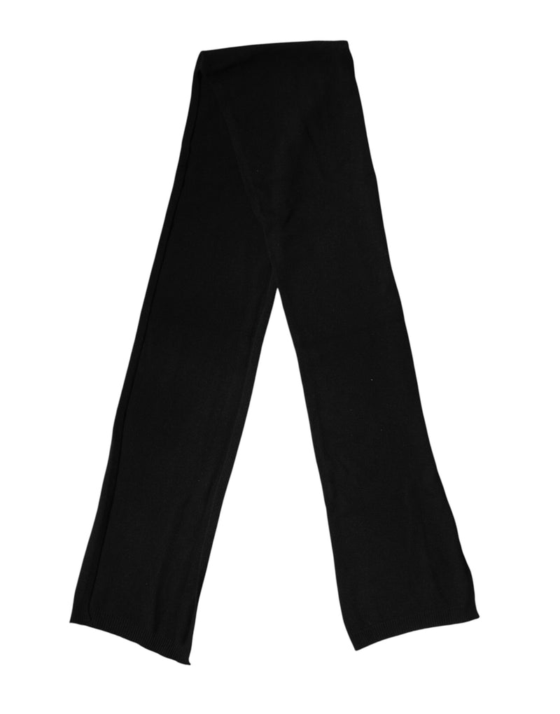 Dolce &amp; Gabbana Châle/Écharpe en laine noire tricotée pour homme