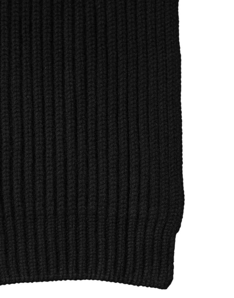 Écharpe/châle en cachemire noir Dolce &amp; Gabbana, 202 cm x 26 cm