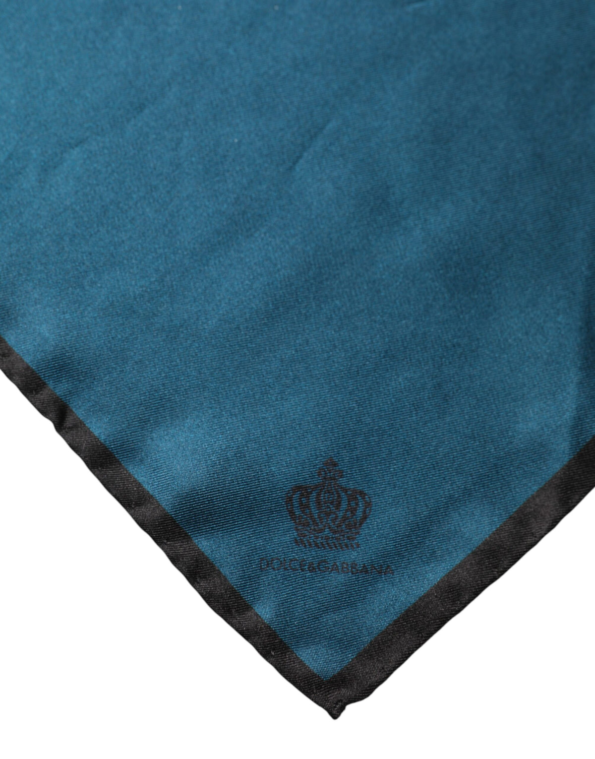 Mouchoir carré en soie bleue Dolce &amp; Gabbana