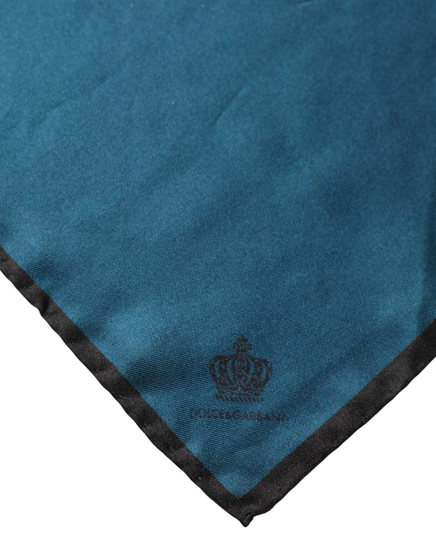 Mouchoir carré en soie bleue Dolce &amp; Gabbana
