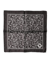 Dolce &amp; Gabbana Bruine Jazz Club Vierkante Zakdoek Heren 32cm x 31cm Sjaal