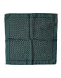 Mouchoir en soie vert foncé à motifs Dolce &amp; Gabbana, 32 cm x 31 cm