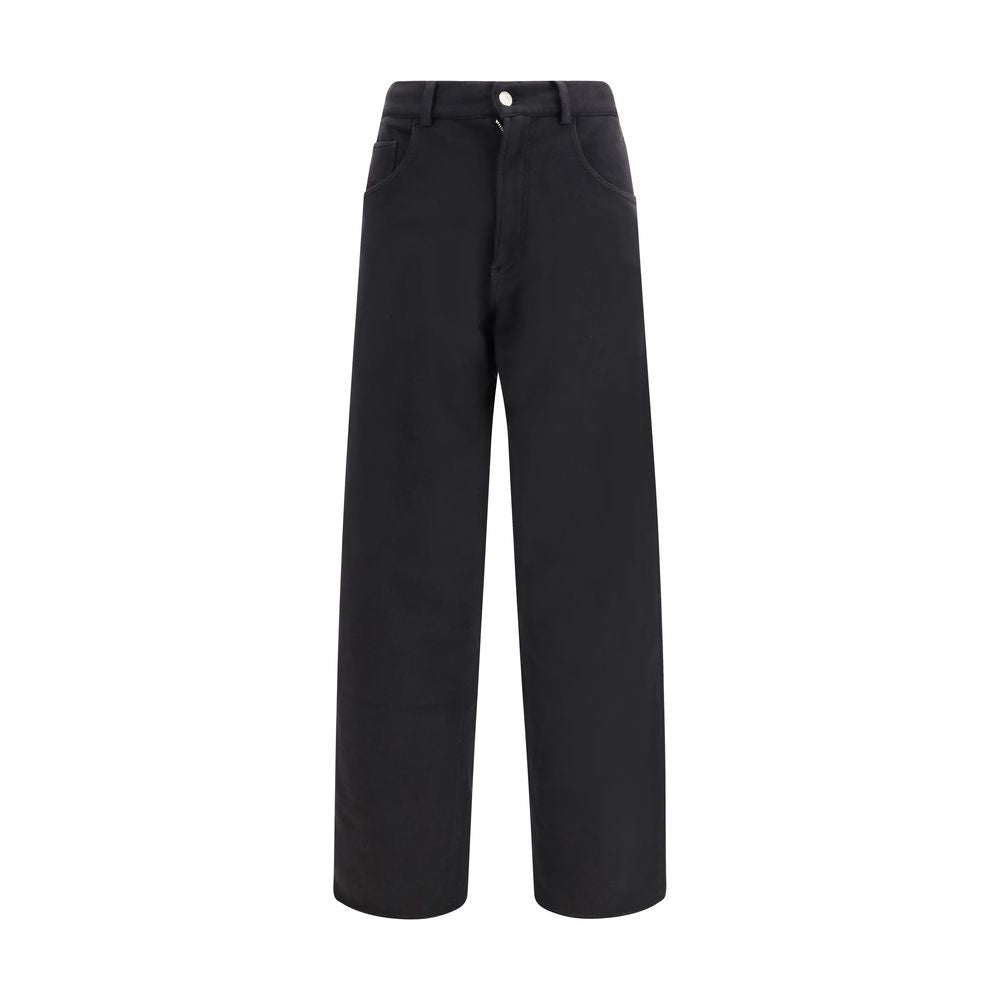Pantalon de sport en coton noir MM6
