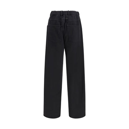 Pantalon de sport en coton noir MM6