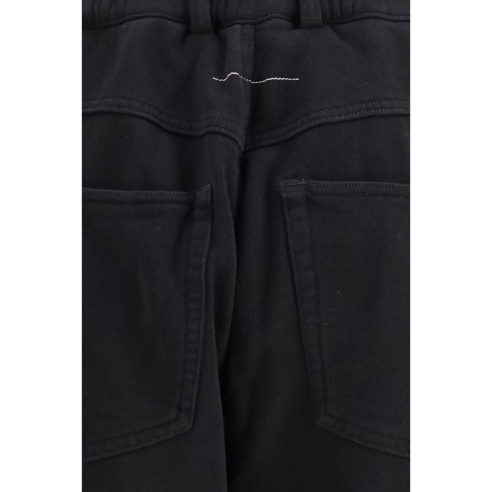 Pantalon de sport en coton noir MM6