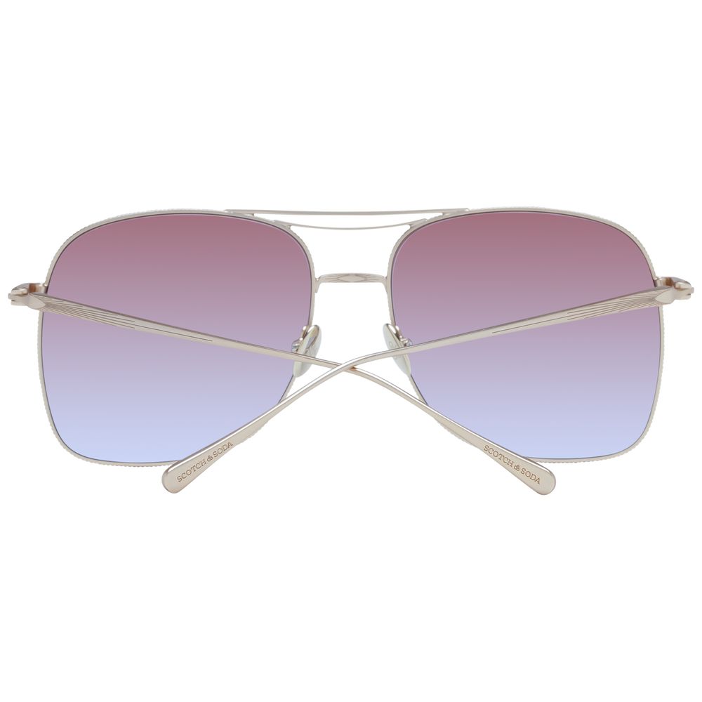 Lunettes de soleil en acier inoxydable doré Scotch & Soda pour femmes