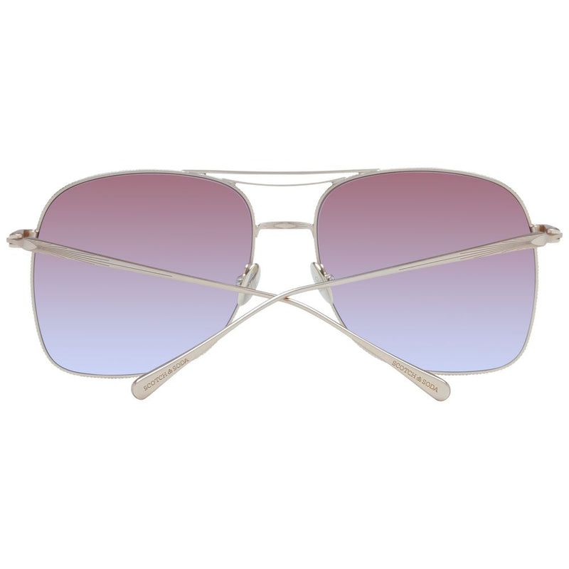 Lunettes de soleil en acier inoxydable doré Scotch & Soda pour femmes
