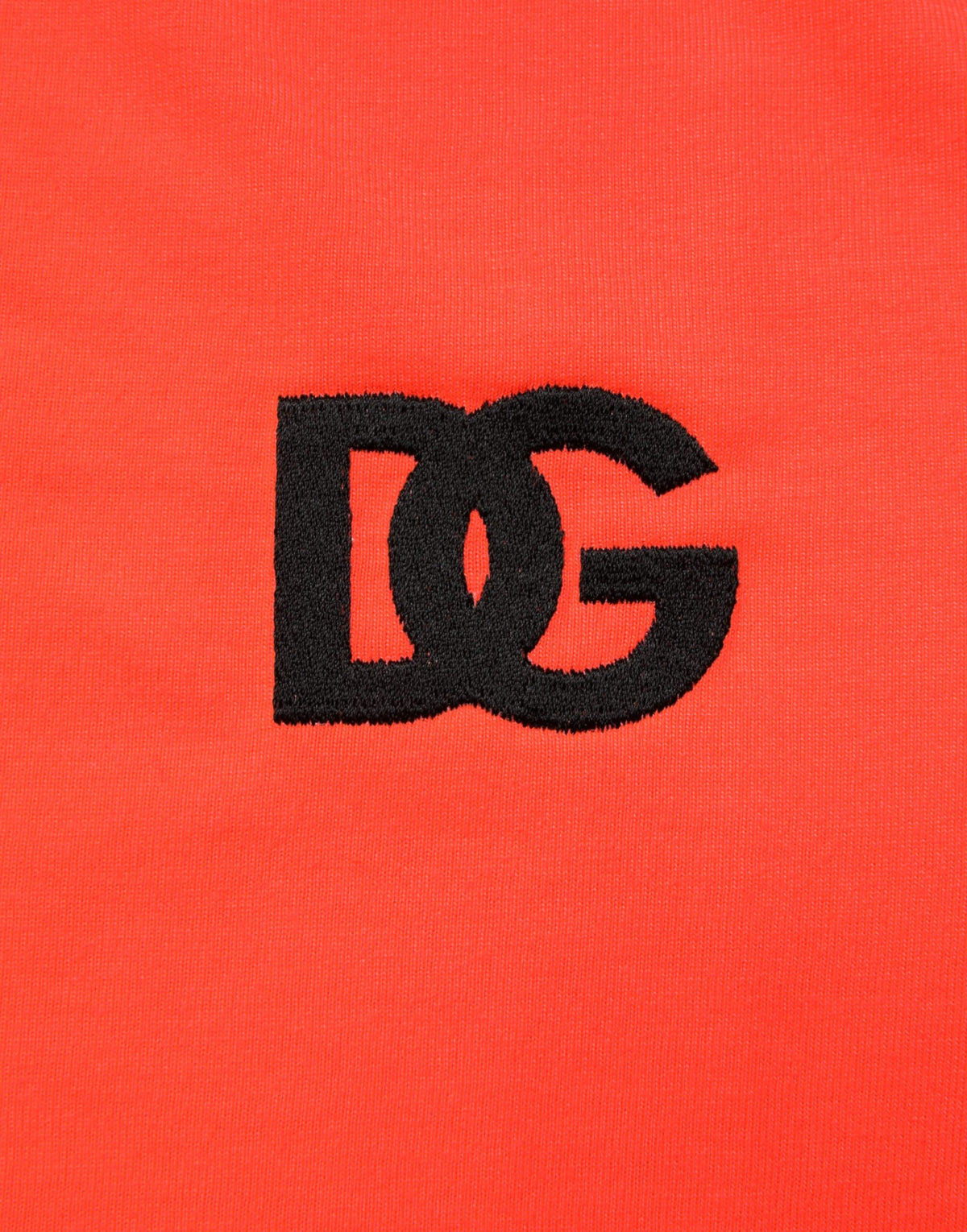 T-shirt homme Dolce &amp; Gabbana orange fluo en polyester à col rond