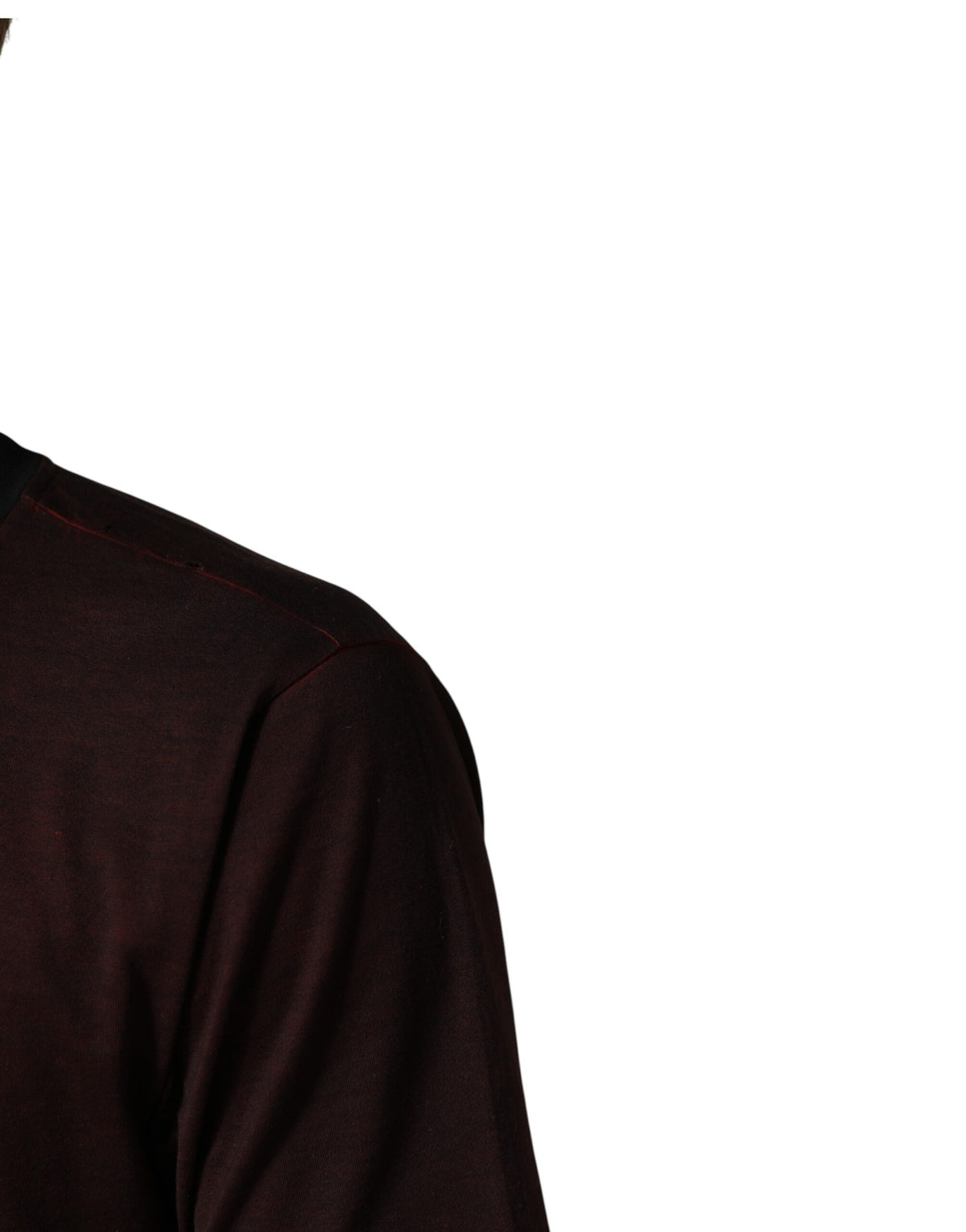T-shirt homme Dolce &amp; Gabbana bordeaux à col rond en coton DG Crown