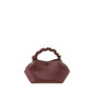 Ganni Bordeaux Calf Leather Bos Taurus Handbag