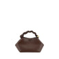 Ganni Brown Calf Leather Bos Taurus Handbag