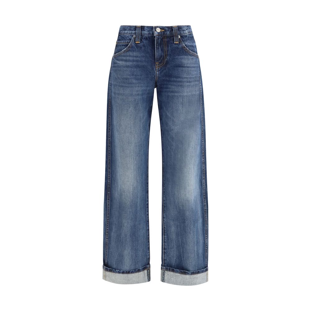 Jean en coton bleu Khaite Denim