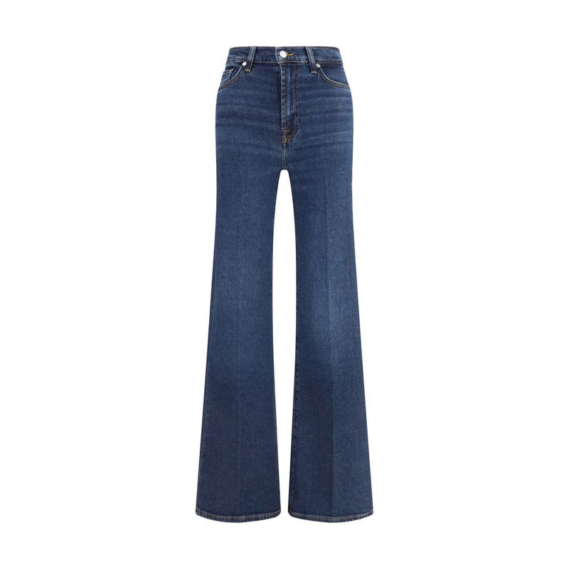 7FOR Blue Cotton Flared Jeans - Modern Dojo Style