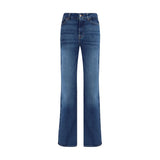 7FOR Blue Cotton Bootcut Jeans - Slim Illusion Style