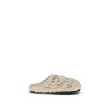 Moon Boot Teddy Slipper Beige Polyamide Flats for Women