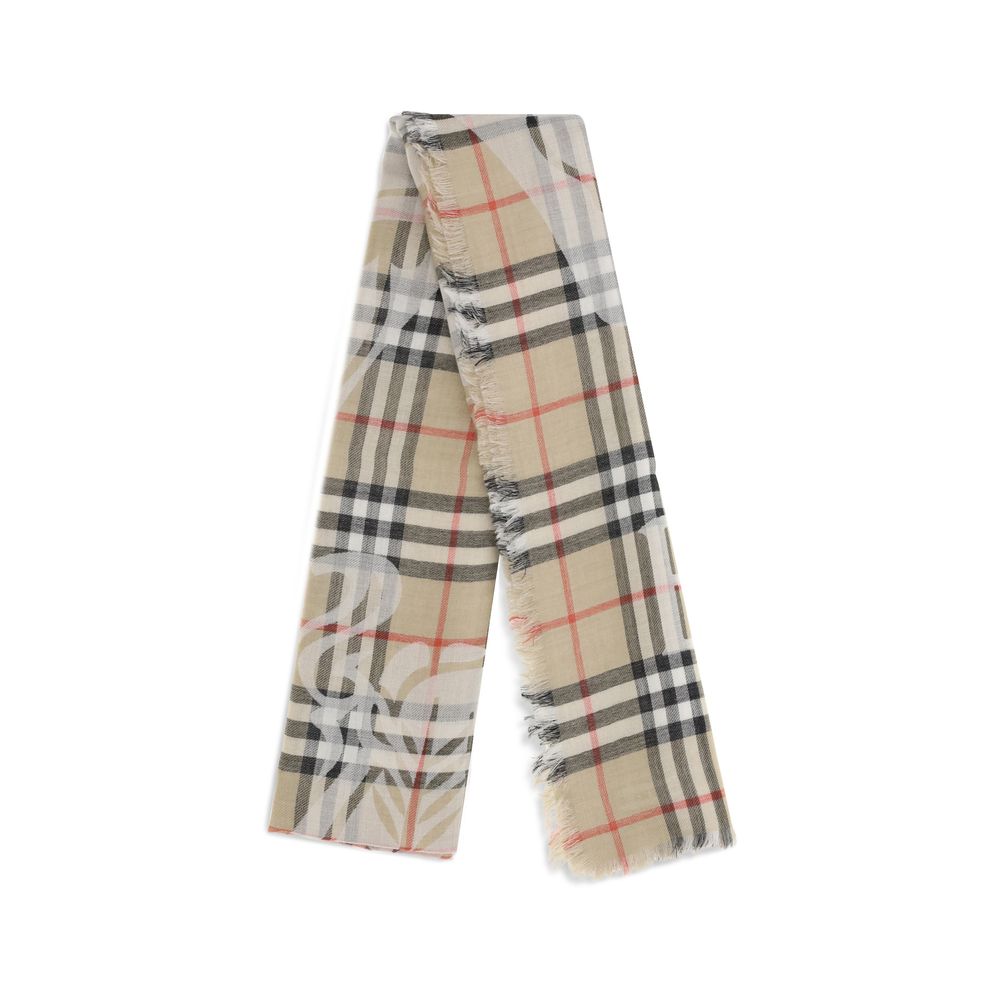 Écharpe en laine beige Burberry