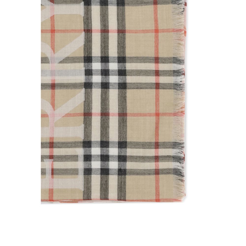 Écharpe en laine beige Burberry