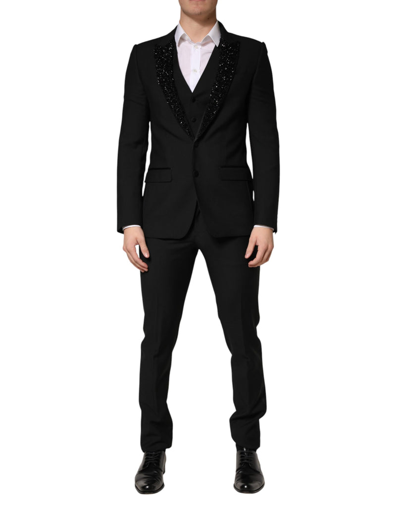 Dolce & Gabbana Costume 3 Pièces Noir en Laine
