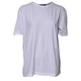 Dolce & Gabbana T-shirt en coton blanc à col rond et manches courtes