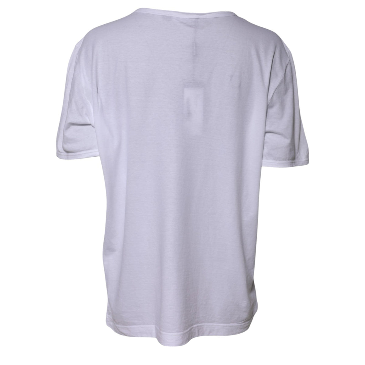 Dolce & Gabbana T-shirt en coton blanc à col rond et manches courtes