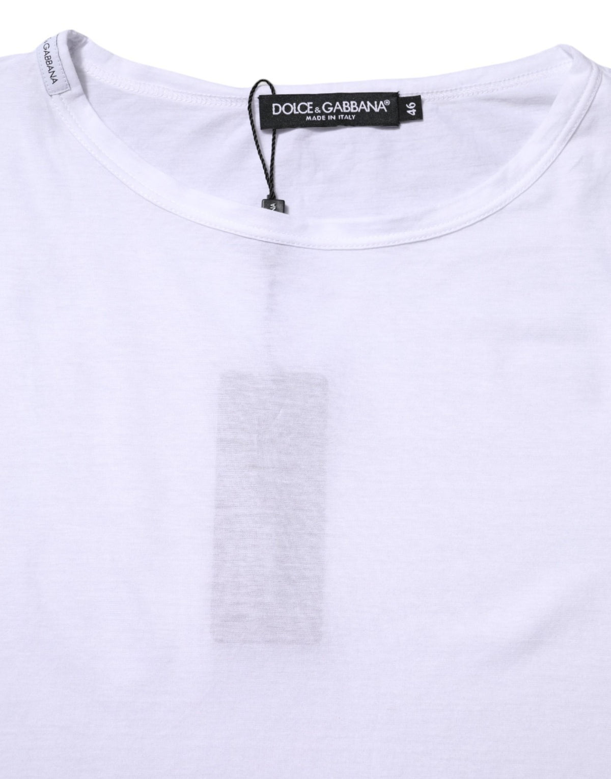 Dolce & Gabbana T-shirt en coton blanc à col rond et manches courtes