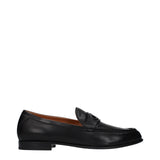 Valentino Garavani Black Leather Slip-On Loafers for Men