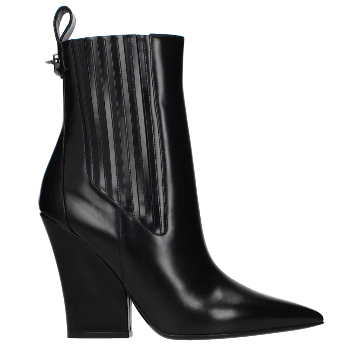 Valentino Garavani Black Leather Ankle Boots for Women