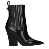Valentino Garavani Black Leather Ankle Boots for Women