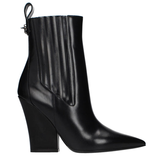 Valentino Garavani Bottines en Cuir Noir pour Femme