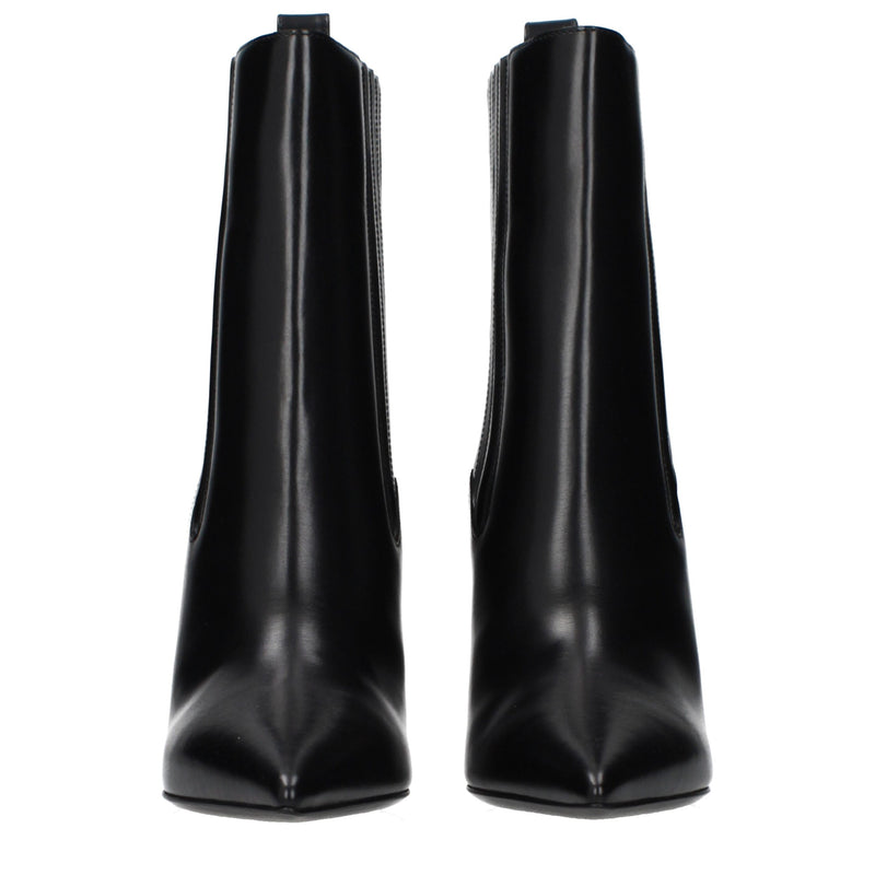 Valentino Garavani Black Leather Ankle Boots for Women