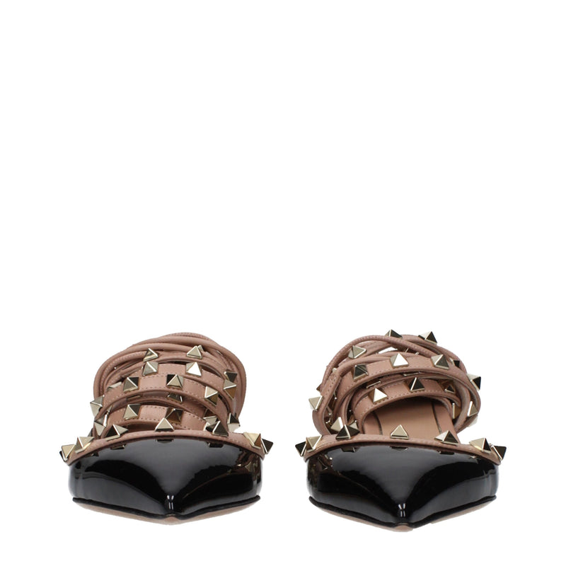 Sandales à bride en cuir noir Valentino Garavani