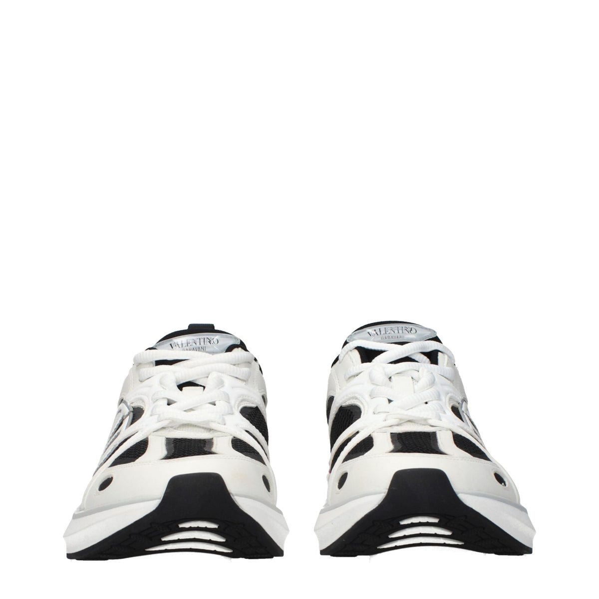 Valentino Garavani White Fabric Athletic Sneakers for Women